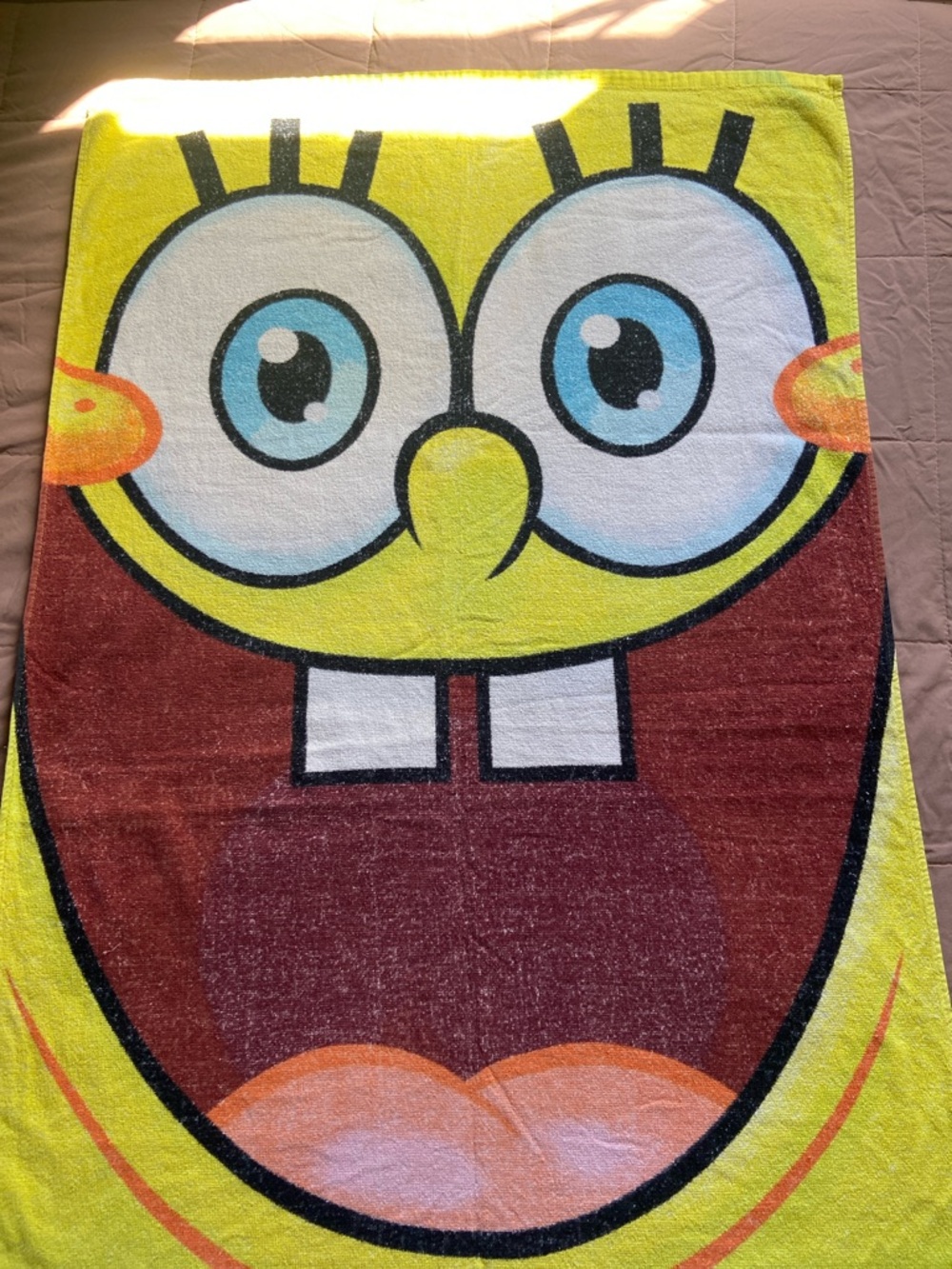 SpongeBob Squarepants Yellow Blue Red Beach Towel